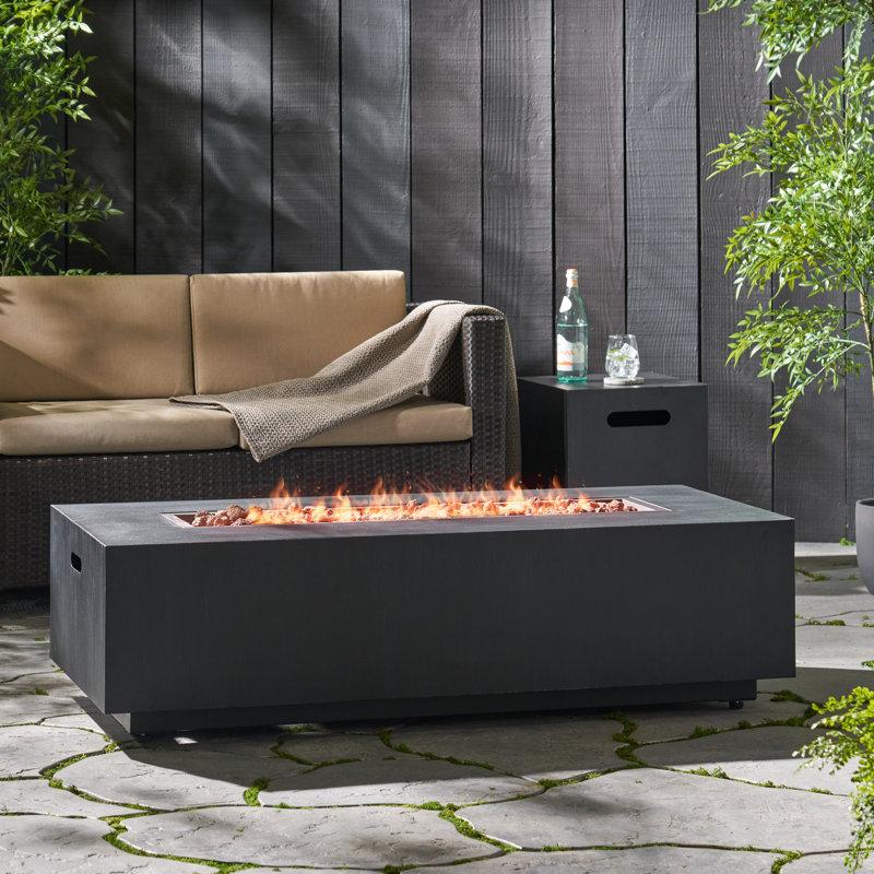 Wade Logan® Ashai Fiona Outdoor Outdoor 50,000 BTU Rectangular Fire Pit